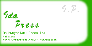 ida press business card